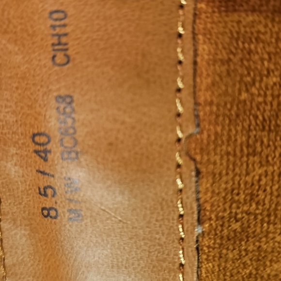 boc Tan Brown Heeled Boots with Buckle Accents - Picture 9 of 11